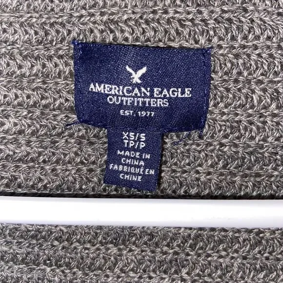 American Eagle Outfitters Woman's Gray Long Sleeve Knit Open Cardigan Size XS - Picture 3 of 8